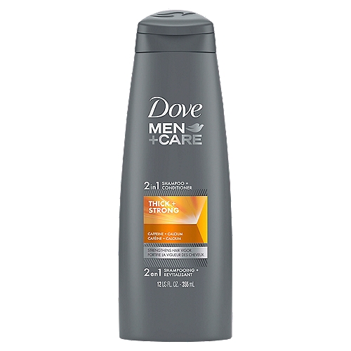 Dove Men+Care Fortifying 2 in 1 Shampoo and Conditioner Thick and Strong  with Caffeine 12 oz