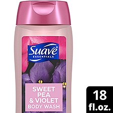 Suave Essentials Sweet Pea & Violet Gentle Body Wash, 18 fl oz