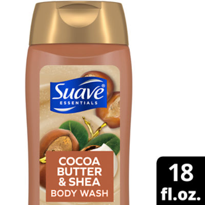 Suave Essentials Cocoa Butter & Shea Gentle Body Wash, 18 fl oz, 18 Fluid ounce