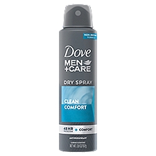 Dove Men+Care Dry Spray Antiperspirant Deodorant Clean Comfort, 3.8 Ounce