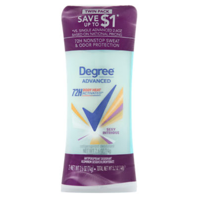 Degree Advanced Sexy Intrigue Antiperspirant Deodorant Twin Pack, 2.6 oz, 2 count