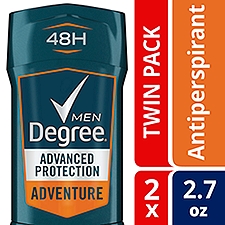 Degree Men MotionSense Adventure Advanced Protection 48H Antiperspirant Twin Pack, 2.7 oz, 2 count