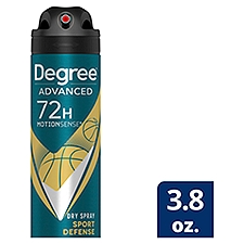 Degree Advanced 74H Sport Defense Antiperspirant Deodorant, Dry Spray, 3.8 Ounce