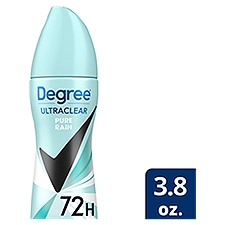 Degree Ultraclear 72H Pure Rain Black + White Dry Spray , Antiperspirant Deodorant, 3.8 Ounce