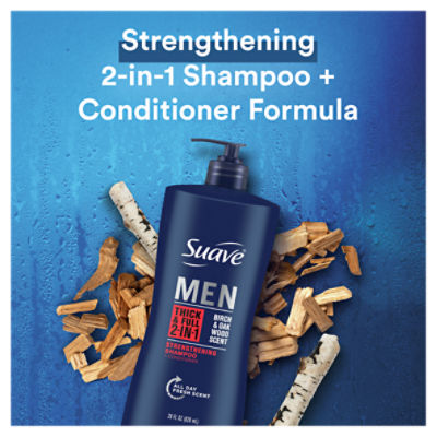 Suave Men 2-in-1 Thick & Full Strengthening Shampoo +