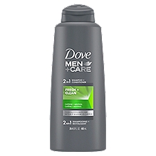 Dove Men+Care Fortifying Shampoo and Conditioner, 2 in 1 Fresh and Clean with Caffeine, 20.4 Fluid ounce