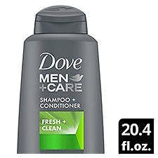 Dove Men+Care Fortifying 2-in-1 Shampoo and Conditioner Fresh and Clean with Caffeine 20.4 oz, 20.4 Fluid ounce
