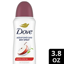 Dove Advanced Care Apple & White Tea Dry Spray Antiperspirant Deodorant, 3.8 oz