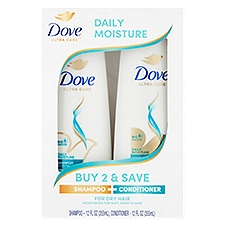 Dove Ultra Care Daily Moisture Shampoo + Conditioner