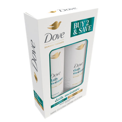 Dove Daily Moisture Damage Therapy Shampoo and Conditioner, 12 fl