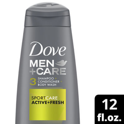 Dove Men Care Refresh Care 3 in 1 Shampoo Active+Fresh 12 oz