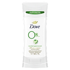 Dove 0% Aluminum Cucumber and Green Tea, Deodorant Stick, 2.6 Ounce