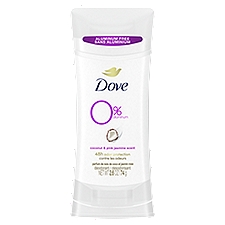 Dove 0% Aluminum Coconut & Pink Jasmine Scent Deodorant, 2.6 oz