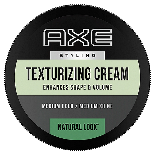 Axe Styling Natural Look Medium Hold / Medium Shine Texturizing Cream, 2.64 oz
Styling Made Easy
Hold - Medium
Shine - Medium
Length - Short-Mid