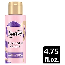 Suave Pink Luscious Curls Curl + Wave Defining Cream, 4.75 fl oz