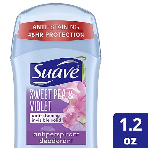 Suave Deodorant Sweet Pea & Violet Antiperspirant, 1.2 oz