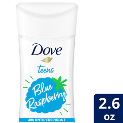 Dove Teens Antiperspirant Deodorant Stick Blue Raspberry, 2.6 oz