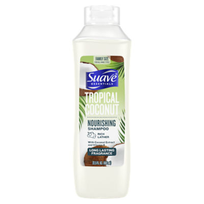 Suave ESSENTIALS Tropical Coconut Nourishing Shampoo Family Size, 22.5 fl oz