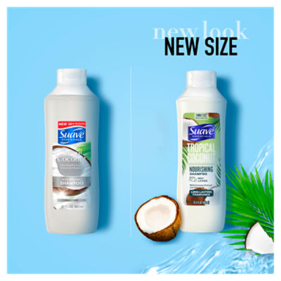 Suave ESSENTIALS Tropical Coconut Nourishing Shampoo Family Size, 22.5 fl oz