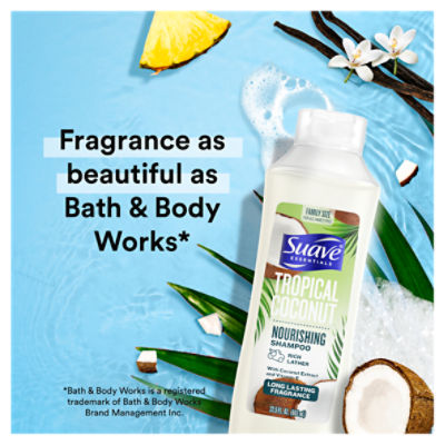 Suave ESSENTIALS Tropical Coconut Nourishing Shampoo Family Size, 22.5 fl oz