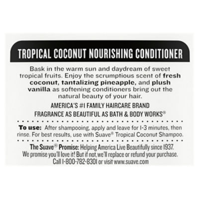 Suave Essentials Tropical Coconut Nourishing Conditioner, 22.5 fl oz