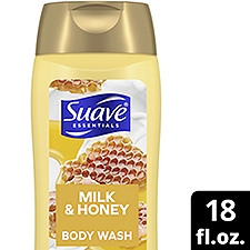 Suave Essentials Gentle Body Wash, Milk & Honey 18 oz, 18 Fluid ounce