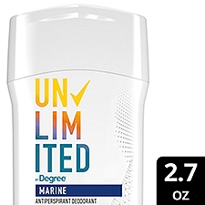 Degree Unlimited Antiperspirant Deodorant Stick Marine 2.7 oz, 2.7 Ounce