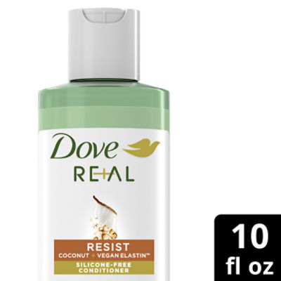 Dove RE+AL Bio-Mimetic Care Resist Coconut + Vegan Elastin Silicone-Free Conditioner, 10 fl oz