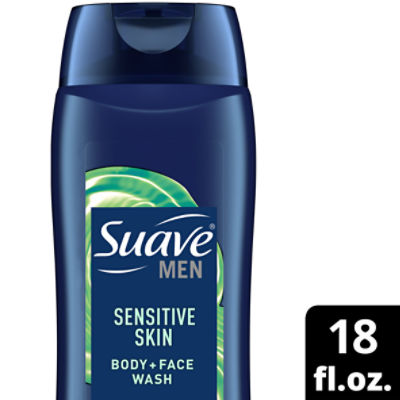 Suave Men Face & Body Wash, Sensitive Skin, 18 oz