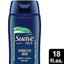 Suave Men Face & Body Wash, Sensitive Skin, 18 oz, 18 Fluid ounce