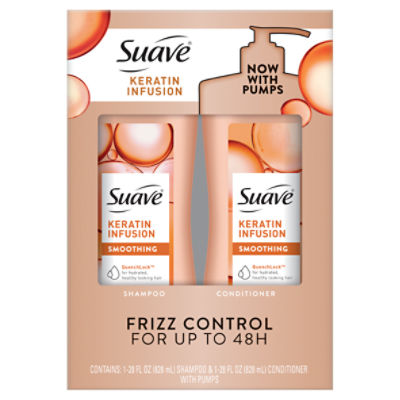 Suave Keratin Infusion Smoothing Shampoo & Conditioner, 2 count, 28 fl oz