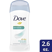 Dove Sensitive Antiperspirant Deodorant, 2.6 oz