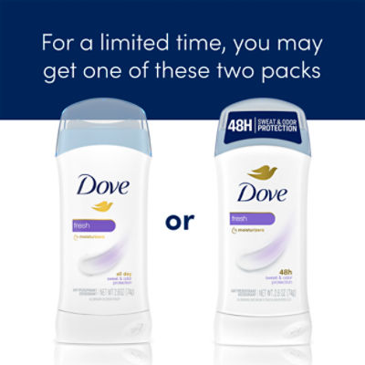 Dove Fresh Antiperspirant Deodorant, 2.6