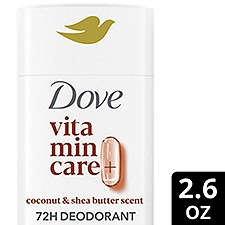 Dove VitaminCare+ Aluminum Free Deodorant Stick Coconut & Shea 2.6 oz