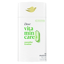 Dove VitaminCare+ Aluminum Free Deodorant Stick Cucumber & Melon 2.6 oz