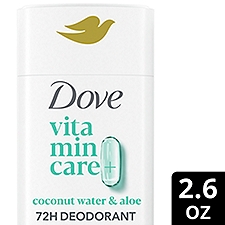 Dove VitaminCare+ Aluminum Free Deodorant Stick Coconut Water & Aloe 2.6 oz
