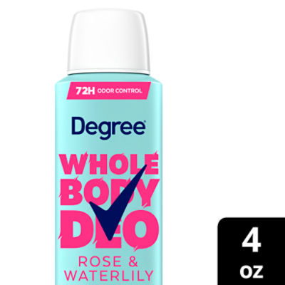 Degree Whole Body Rose & Waterlily Deodorant Spray, 4 oz
