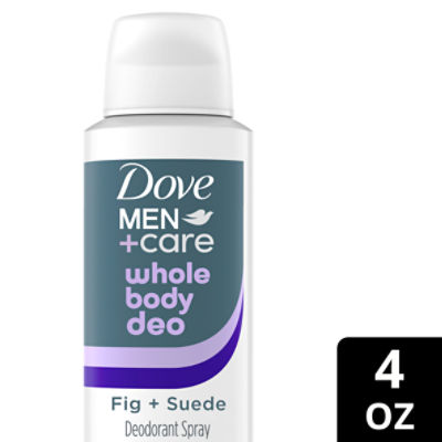 Dove Men+Care Fig + Suede Whole Body Deodorant Spray, 4 oz