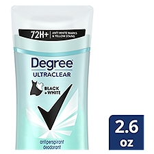 Degree MotionSense Ultraclear Black + White 48Hr, Anti-Perspirant & Deodorant, 2.6 Ounce