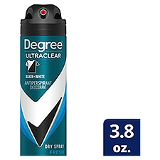 Degree UltraClear Black + White Fresh 72H Dry Spray Antiperspirant Deodorant, 3.8 oz, 3.8 Ounce
