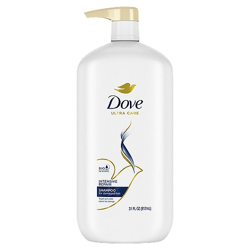 Nourishes to repair the appearance of damaged hair.  Visible repair and progressive hair nourishment, wash after wash when used with Dove Nutritive Solutions Intensive Repair Conditioner.