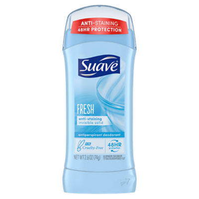 Suave Deodorant Fresh Anti-Staining Antiperspirant Deodorant, 2.6 oz, 2.6 Ounce