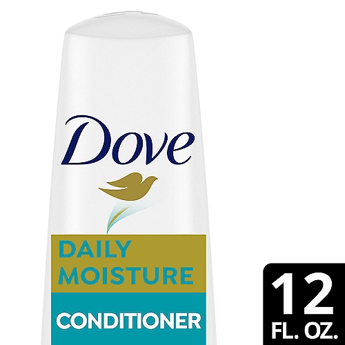 Dove Ultra Care Daily Moisture Conditioner, 12 fl oznTo help prevent the damage done by daily wear and tear, Dove Ultra Care Daily Moisture Conditioner progressively cares for hair, leaving it feeling healthier when used as a part of a system along with Dove Daily Moisture Shampoo. After the very first wash, this conditioner helps to nourish and protect your hair from daily aggression, giving you beautiful, healthy-looking hair. This hydrating conditioner contains a unique Bio-Restore Complex formulation for complete care that works in harmony with your hair. After one shower, you'll feel that your hair is silky to the touch and easy to manage. How to use: After shampooing, apply Dove Daily Moisture Conditioner to wet hair and massage, leave on for 1 minute and rinse. For best results, use with Dove Daily Moisture Shampoo. Suitable for daily use. This conditioner for dry hair is Certified Cruelty-Free by PETA and is made in 100% recycled plastic bottles, so you can feel good about switching to Dove. This hair care product is the perfect addition to your Cruelty-Free beauty collection. Dove Daily Moisture is a moisturizing system that makes hair soft, smooth, and manageable. This hair care system is ideal for dry hair that needs a daily dose of hydration and moisture, as it nourishes hair to leave it looking beautiful and healthy. Dove care goes further than hair care with PETA Cruelty-Free certification and 100% recycled plastic bottles. At Dove, our vision is of a world where beauty is a source of confidence, and not anxiety. So, we are on a mission to help the next generation of women develop a positive relationship with the way they look-reaching over ¼ of a billion young people with self-esteem education by 2030. We are also committed to a landmark new initiative as part of our 2025 commitment to reduce plastic waste; reducing over 20,500 metric tons of virgin plastic annually by making the iconic beauty bar packaging plastic-free globally; launching new 100% recycled plastic bottles; and trialing a new refillable deodorant format that radically reduces plastic use. As one of the largest beauty brands in the world, we are revealing an agenda-setting commitment to tackle the global beauty industry's plastic waste issue.