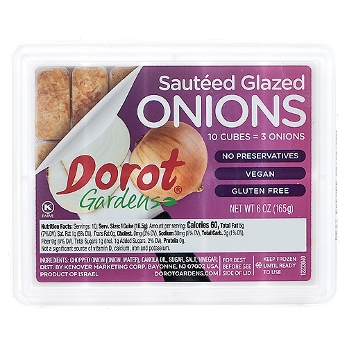 Dorot Gardens Sautéed Glazed Onion, 10 count, 6 oz