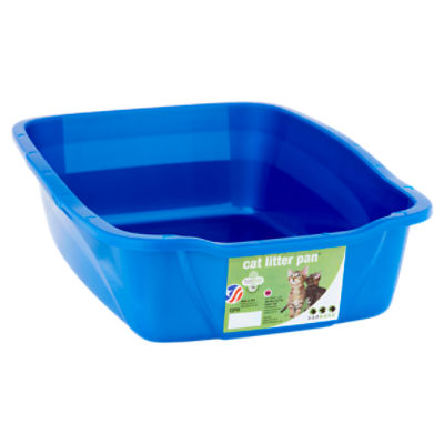 VAN NESS Cat Litter Pan, Blue, Small 