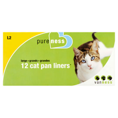 Van Ness Pure Ness L2 Cat Pan Liners, Large, 12 count, 12 Each