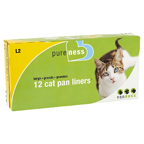 Van Ness Pure Ness L2 Cat Pan Liners, Large, 12 count