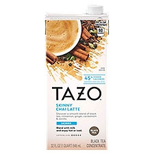 Tazo Skinny Chai latte Black Tea Concentrate Black tea 32 oz, 32 Ounce