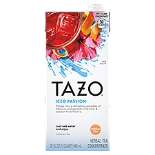 Tazo Iced Passion Herbal Tea Concentrate, 32 Fluid ounce