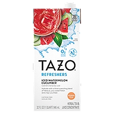 TAZO Refreshers Iced Watermelon Cucumber Herbal Tea & Juice Concentrate, 32 fl oz